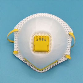 Durable Non Woven Fabric Face Mask With Yellow Color Latex Free Head Straps